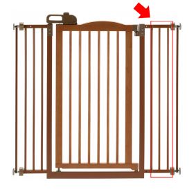 Tall OneTouch Gate Ii Extension In Brown