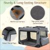 S Collapsible Soft Dog Crate  with Mesh Windows And 3 Doors Travel Crates for Small Medium Large Dogs Pet Carrier