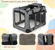 S Collapsible Soft Dog Crate  with Mesh Windows And 3 Doors Travel Crates for Small Medium Large Dogs Pet Carrier
