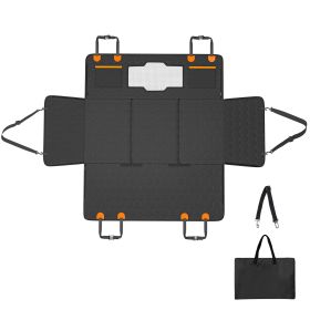 Back Seat Extender, Dog Car Seat Cover for Back Seat Bed with Mesh Window and Storage Pocket (Model: Full Cover Mat Type & 54" x 25.6", Compatible with: Sedan)